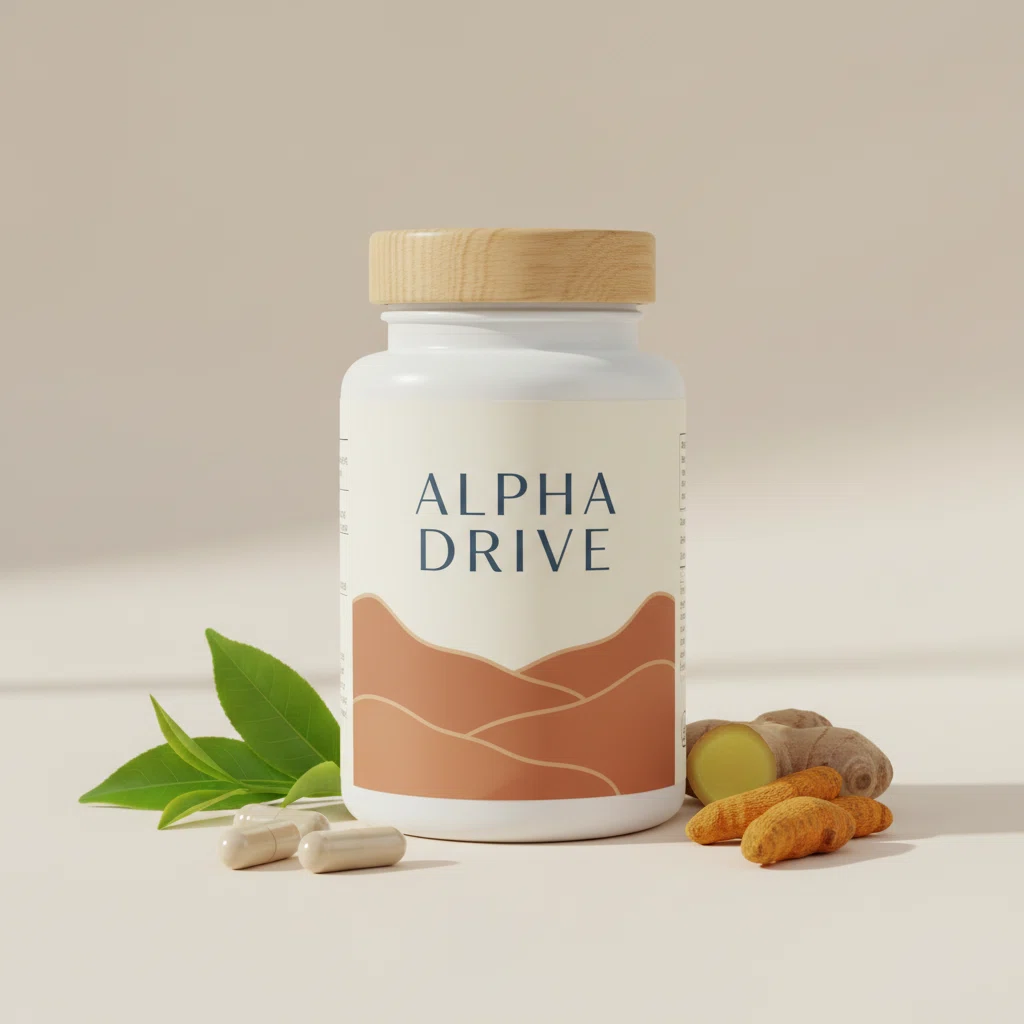 Alpha Drive kosttillskott burk - 60 kapslar för aktiva män